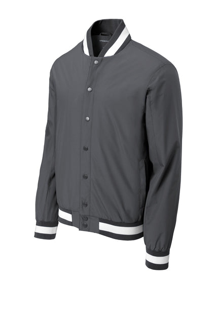 Sport-Tek Insulated Varsity Jacket JST58 Graphite