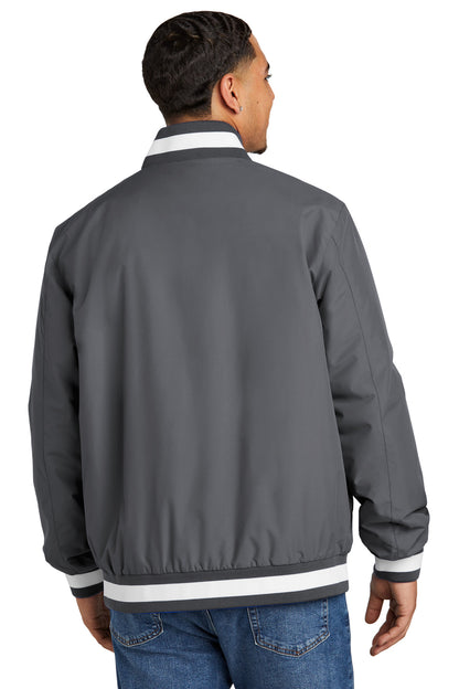 Sport-Tek Insulated Varsity Jacket JST58 Graphite