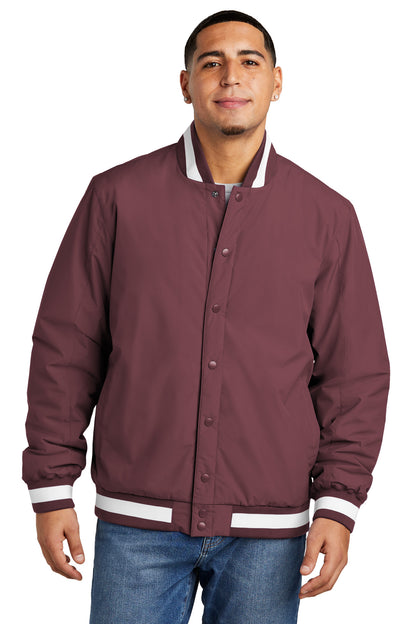 Sport-Tek Insulated Varsity Jacket JST58 Maroon