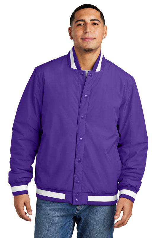 Sport-Tek Insulated Varsity Jacket JST58 Purple