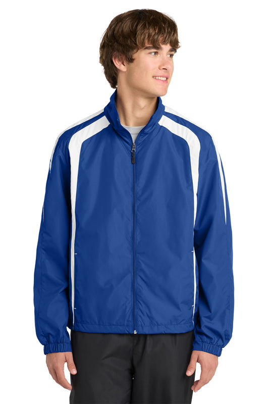 Sport-Tek Colorblock Raglan Jacket JST60 True Royal/ White