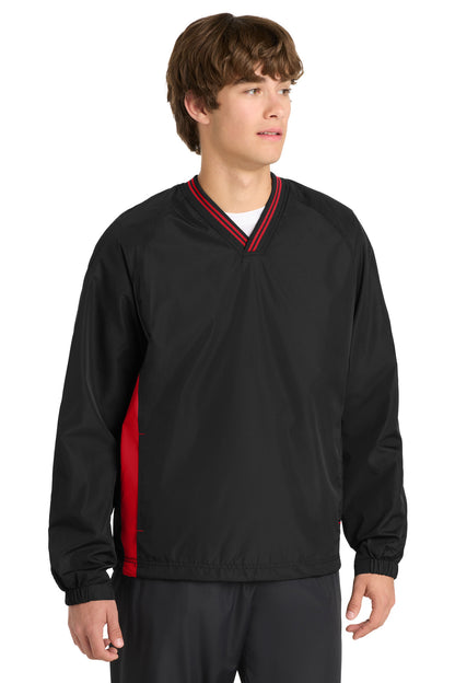 Sport-Tek Tipped V-Neck Raglan Wind Shirt JST62