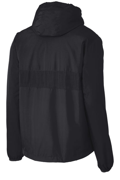 Sport-Tek Zipped Pocket Anorak. JST65 Black/ Black