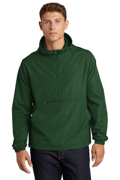 Sport-Tek  Packable Anorak. JST66 Forest Green