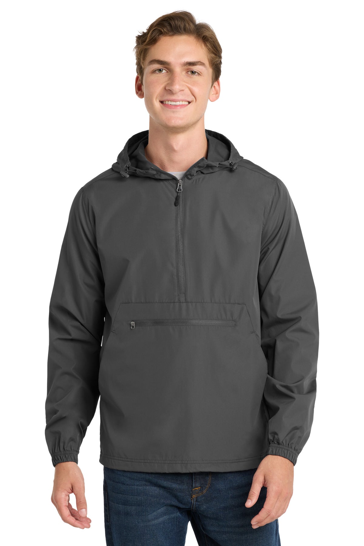 Sport-Tek Packable Anorak JST66 Graphite