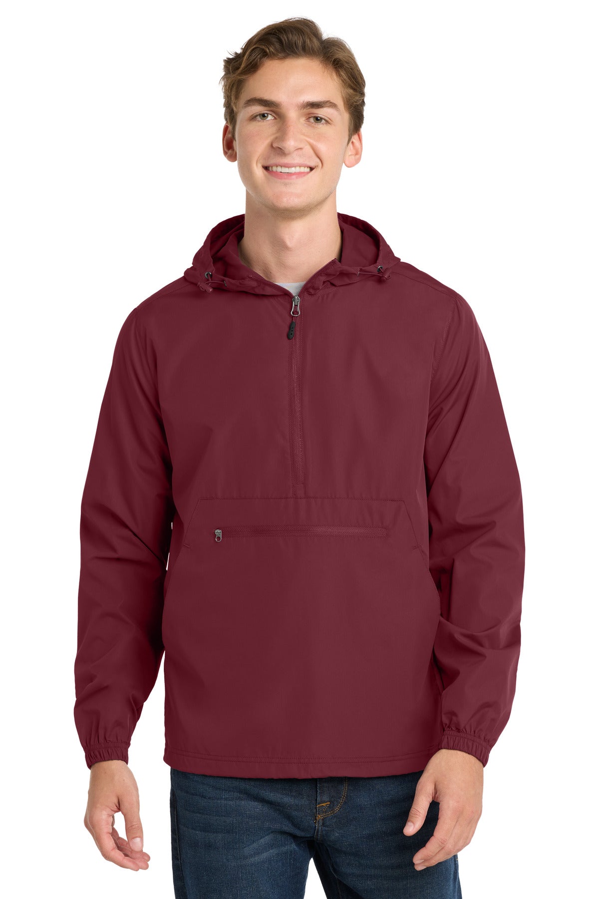 Sport-Tek Packable Anorak JST66 Maroon
