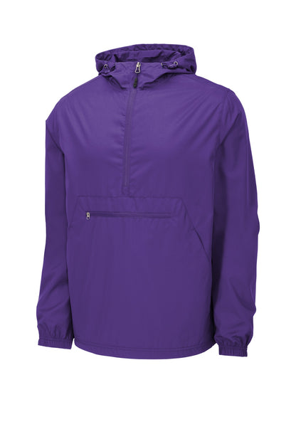 Sport-Tek  Packable Anorak. JST66 Purple