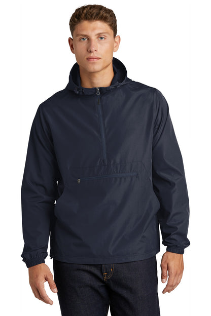 Sport-Tek  Packable Anorak. JST66 True Navy