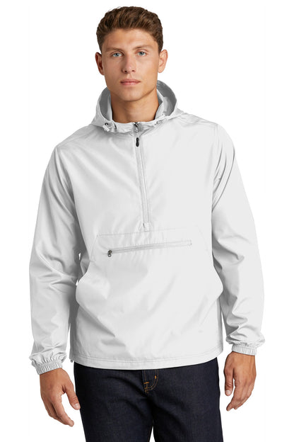 Sport-Tek  Packable Anorak. JST66 White
