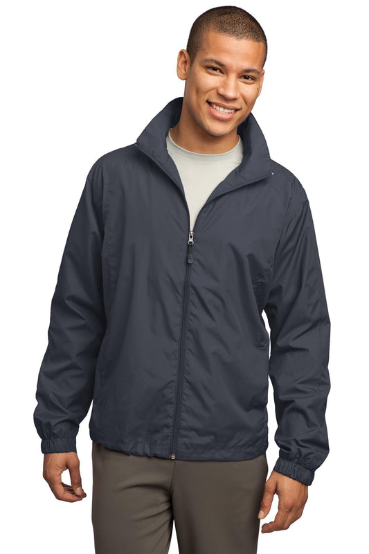 Sport-Tek Full-Zip Wind Jacket. JST70 Graphite