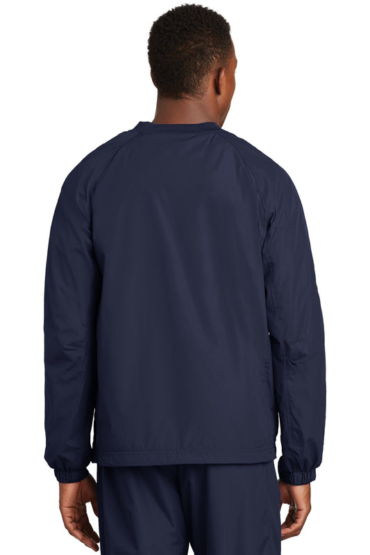 Sport-Tek V-Neck Raglan Wind Shirt. JST72 True Navy