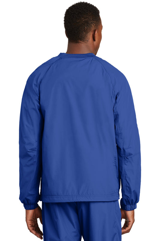 Sport-Tek V-Neck Raglan Wind Shirt. JST72 True Royal