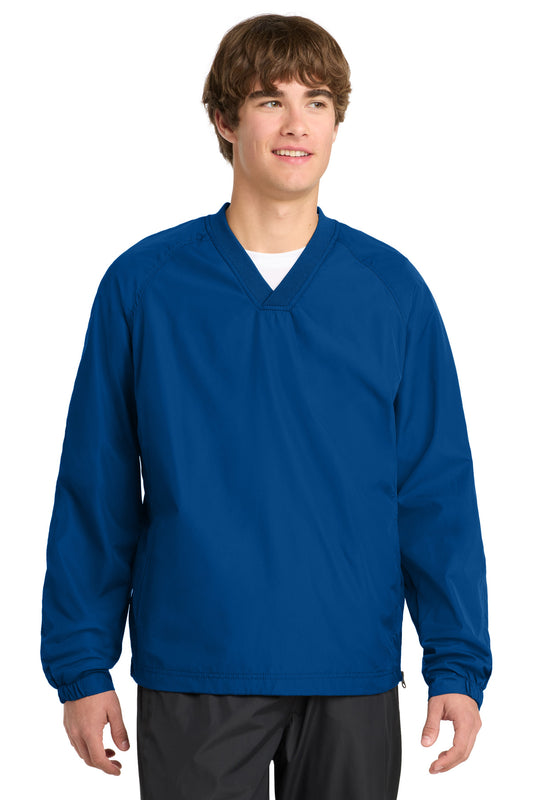 Sport-Tek V-Neck Raglan Wind Shirt JST72 True Royal