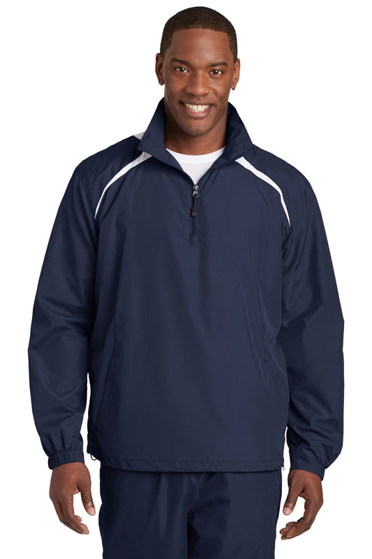 Sport-Tek 1/2-Zip Wind Shirt. JST75 True Navy/ White