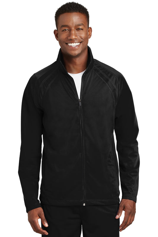 Sport-Tek Tricot Track Jacket. JST90 Black/ Black