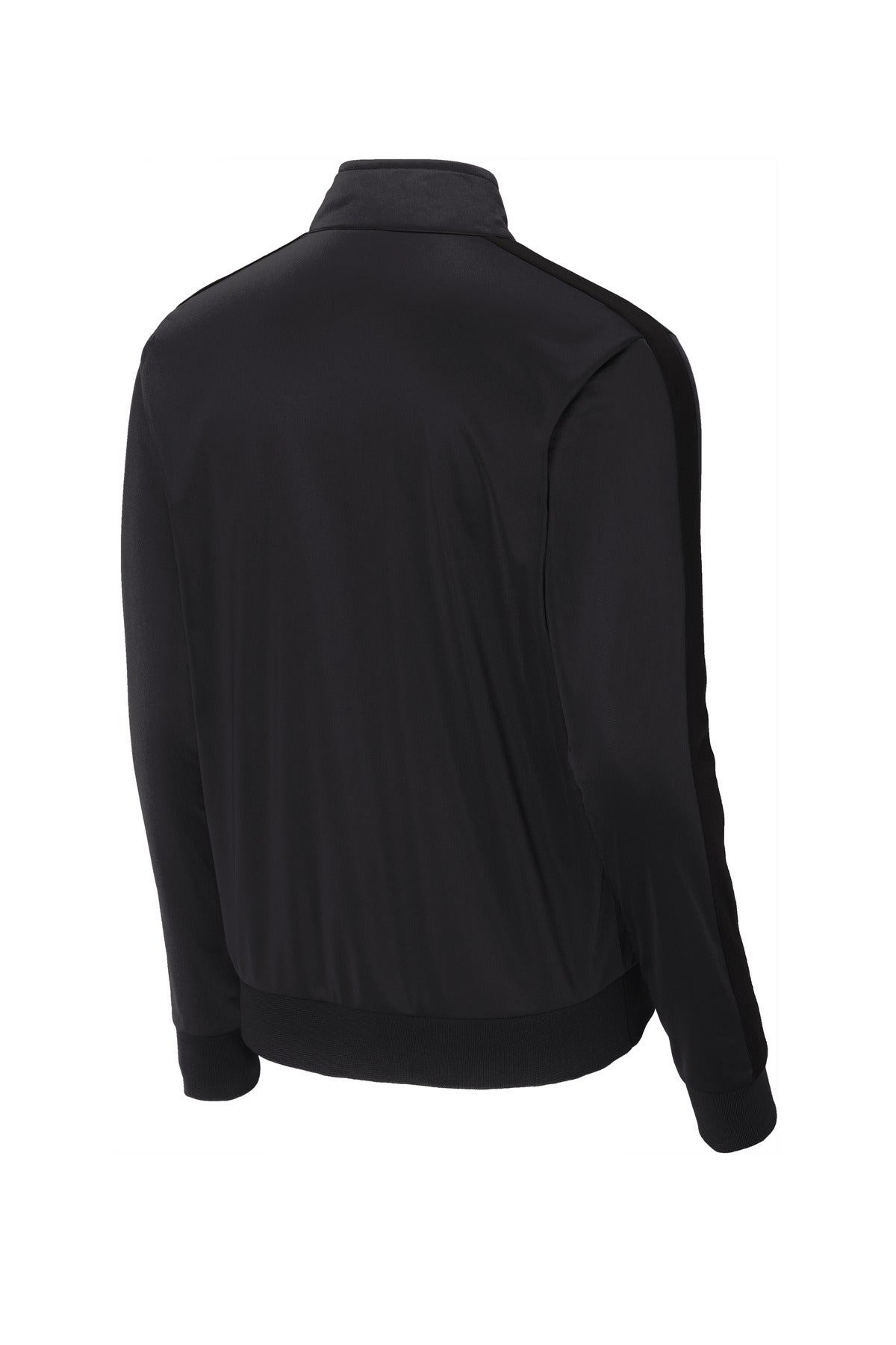 Sport-Tek  Tricot Sleeve Stripe Track Jacket. JST94 Black/ Black