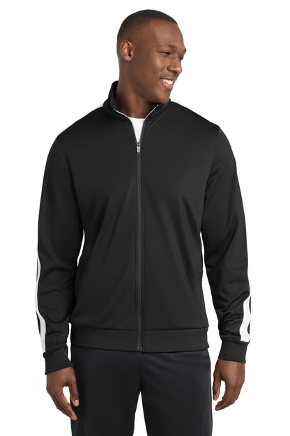 Sport-Tek Tricot Sleeve Stripe Track Jacket
