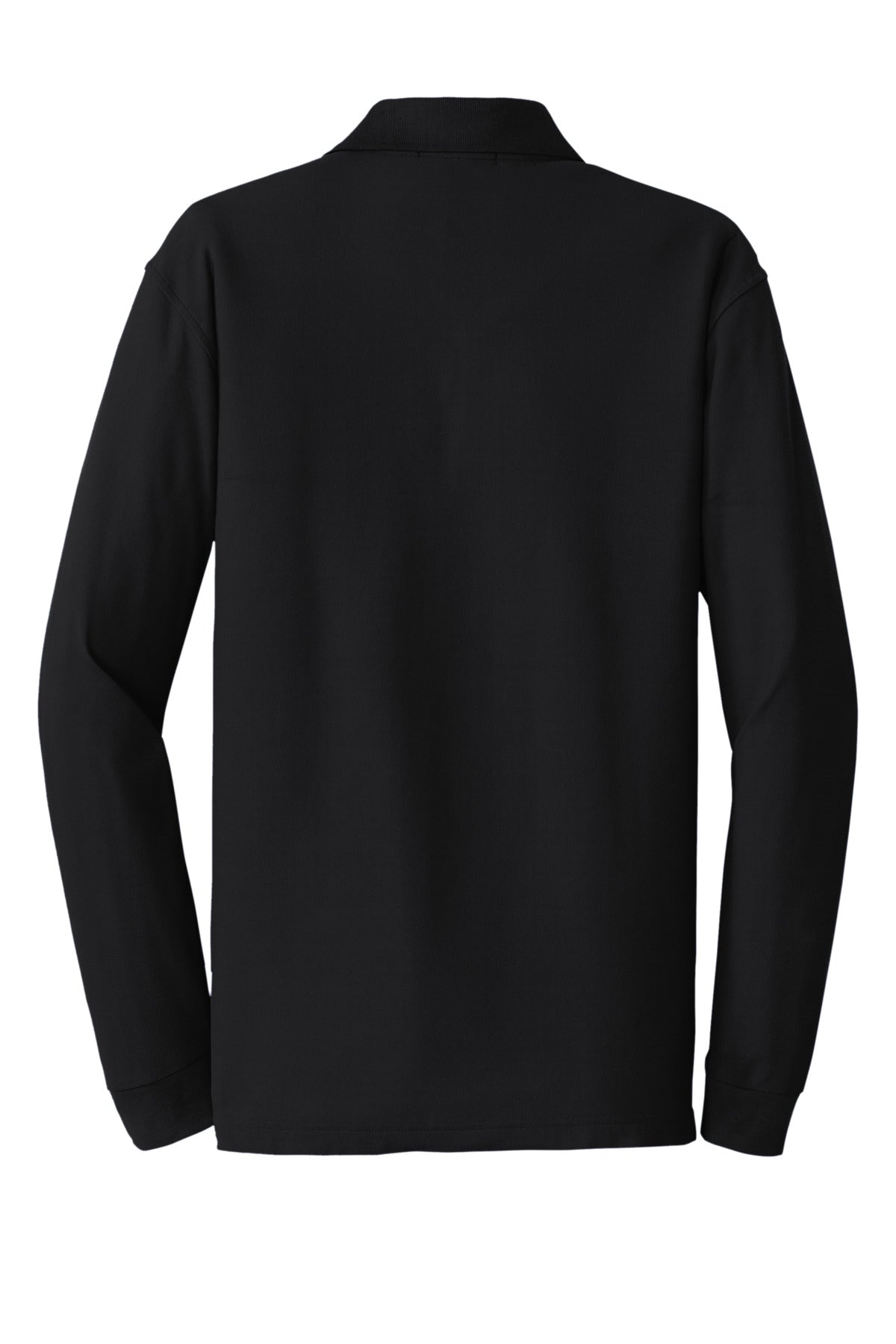 Port Authority Long Sleeve Core Classic Pique Polo. K100LS Deep Black