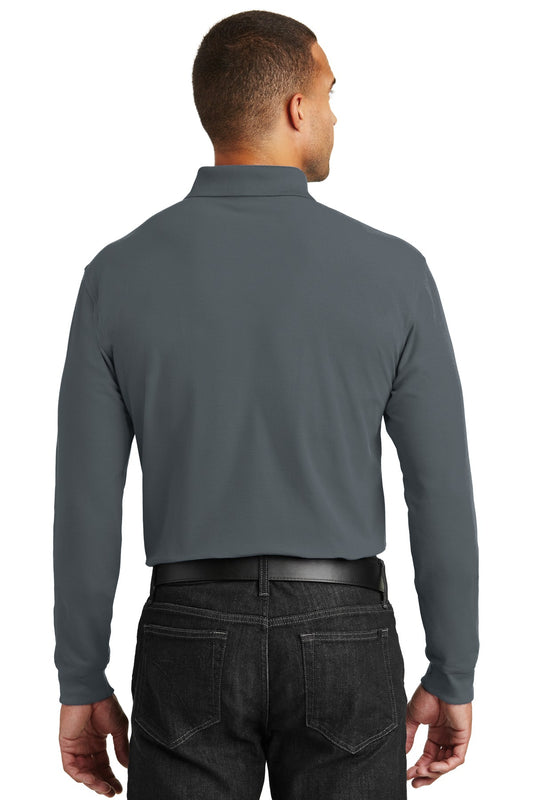 Port Authority Long Sleeve Core Classic Pique Polo. K100LS Graphite