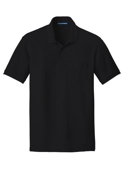 Port Authority Core Classic Pique Pocket Polo. K100P Deep Black