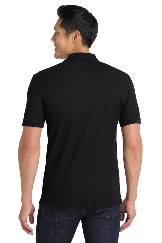 Port Authority Core Classic Pique Pocket Polo K100P Deep Black