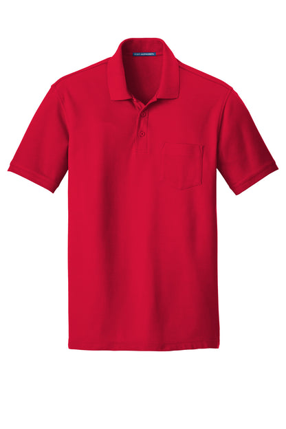 Port Authority Core Classic Pique Pocket Polo K100P Rich Red