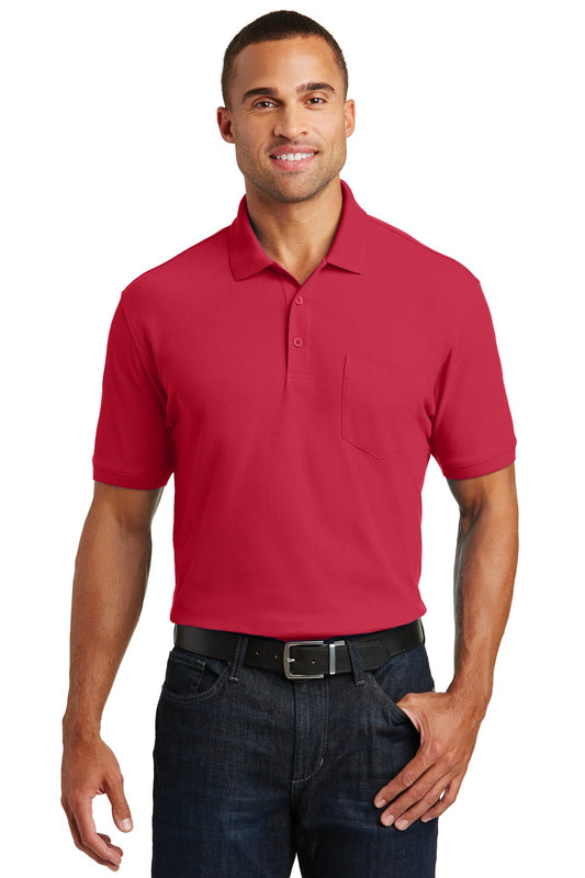Port Authority Core Classic Pique Pocket Polo. K100P Rich Red