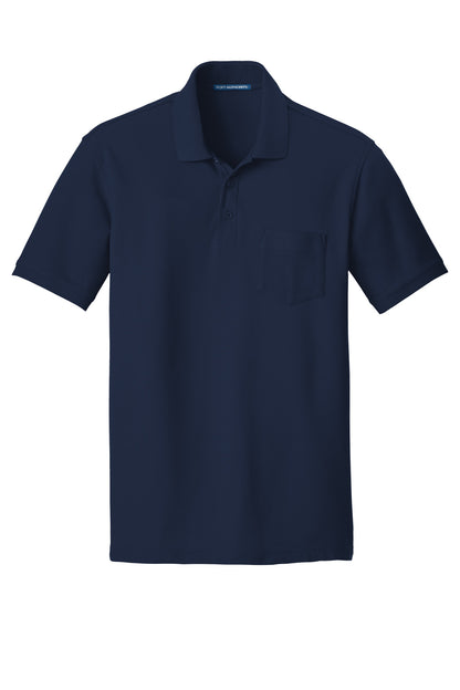 Port Authority Core Classic Pique Pocket Polo. K100P River Blue Navy