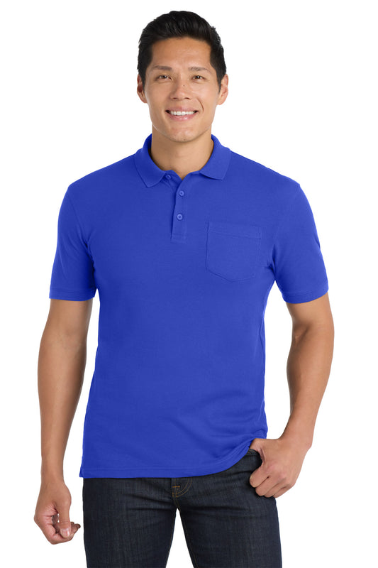 Port Authority Core Classic Pique Pocket Polo K100P True Royal