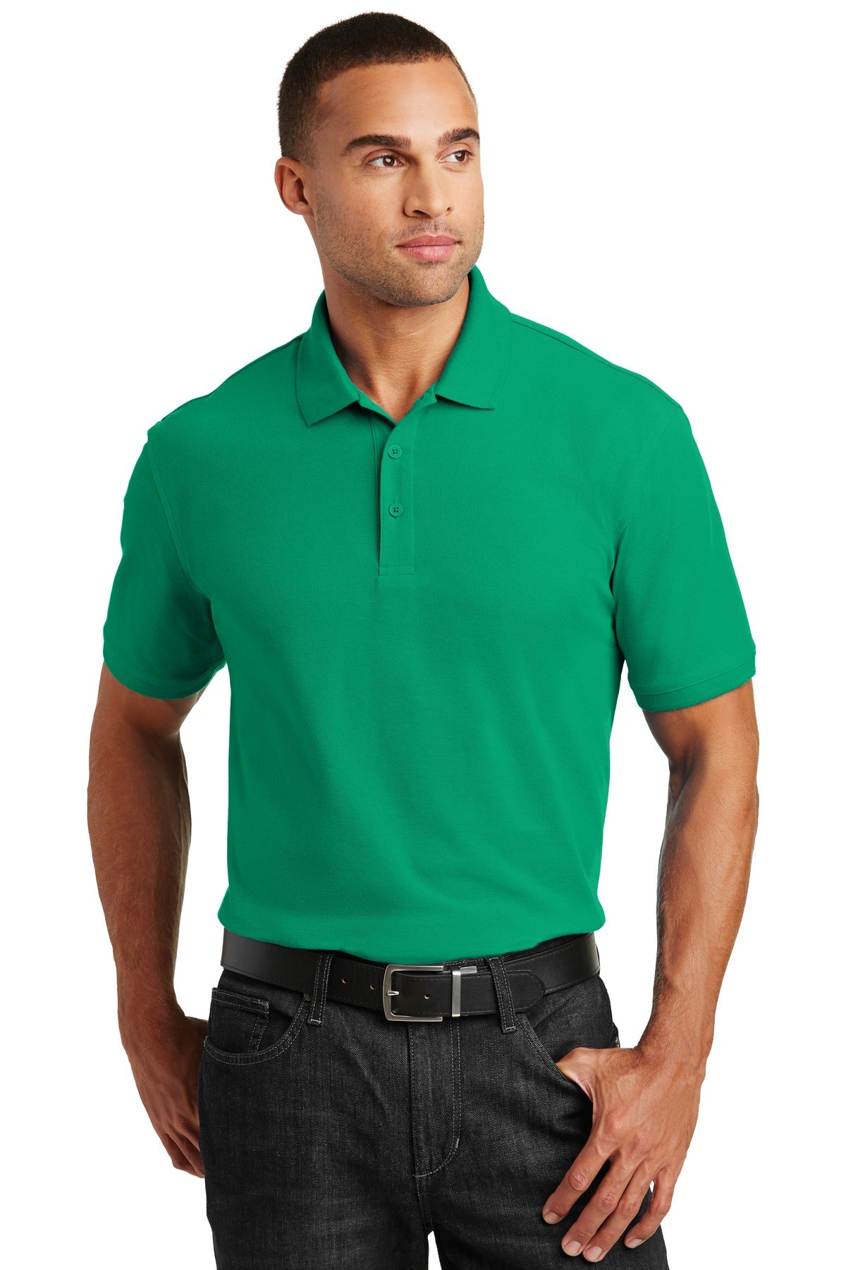 Port Authority Core Classic Pique Polo. K100 Bright Kelly Green