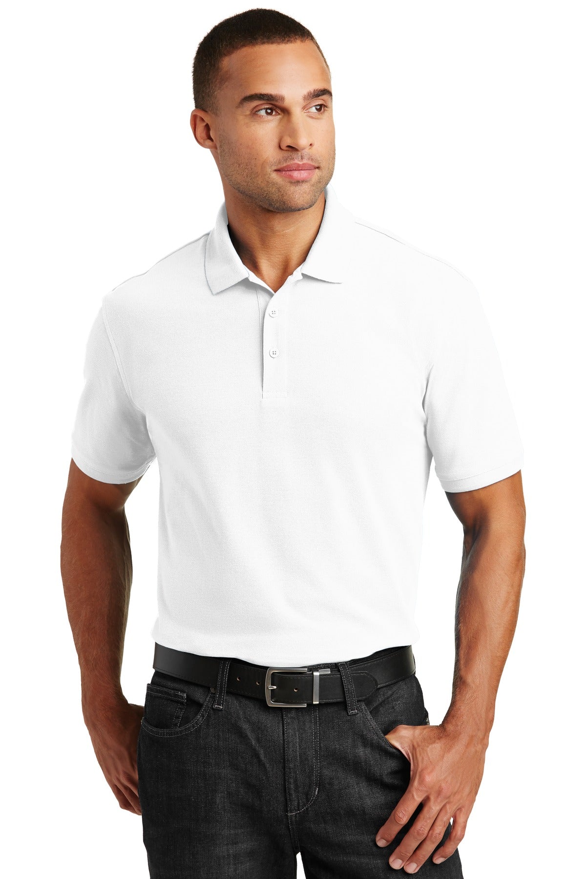 Port Authority Core Classic Pique Polo. K100 White