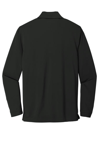 Port Authority Dry Zone UV Micro-Mesh Long Sleeve Polo K110LS Deep Black