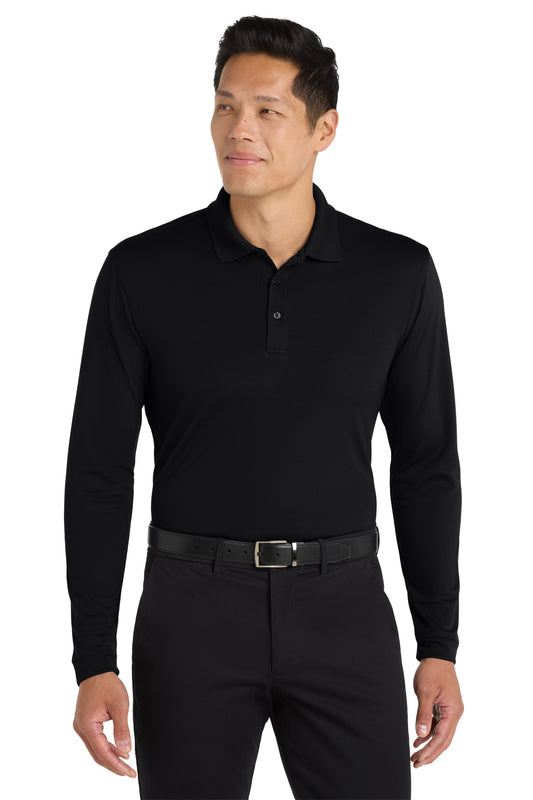 Port Authority  Dry Zone  UV Micro-Mesh Long Sleeve Polo K110LS Deep Black