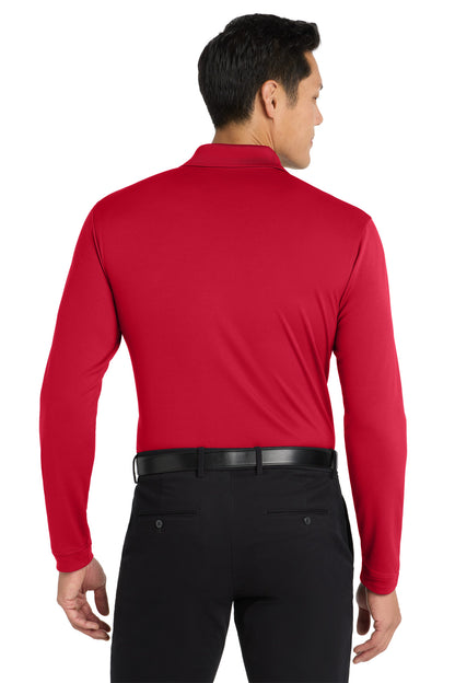 Port Authority Dry Zone UV Micro-Mesh Long Sleeve Polo K110LS Rich Red