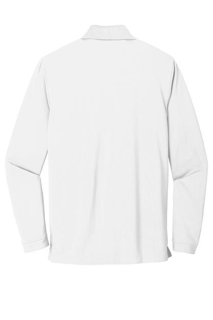 Port Authority  Dry Zone  UV Micro-Mesh Long Sleeve Polo K110LS White