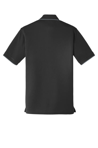 Port Authority Dry Zone UV Micro-Mesh Tipped Polo K111 Deep Black/ Graphite