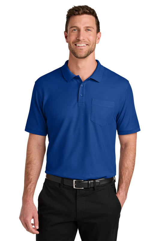 Port Authority Wearever Signature Pique Pocket Polo K200P True Royal