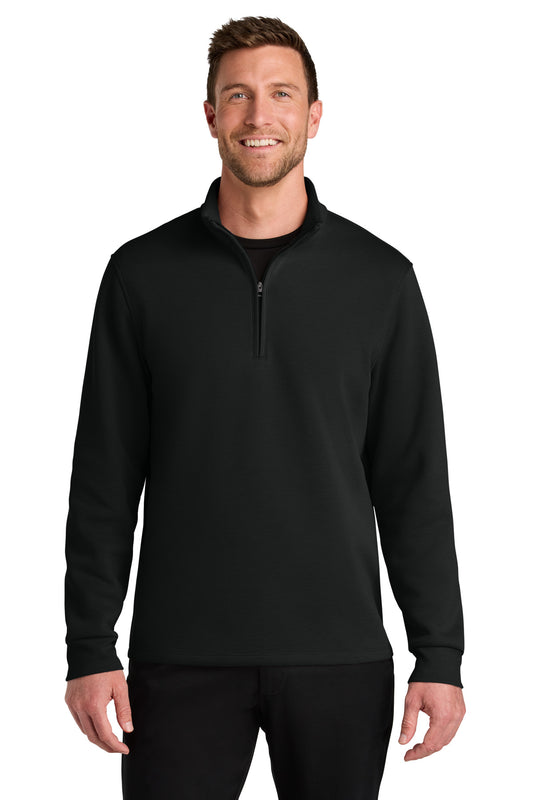 Port Authority Wearever Signature Double Pique 1/4-Zip K210 Deep Black