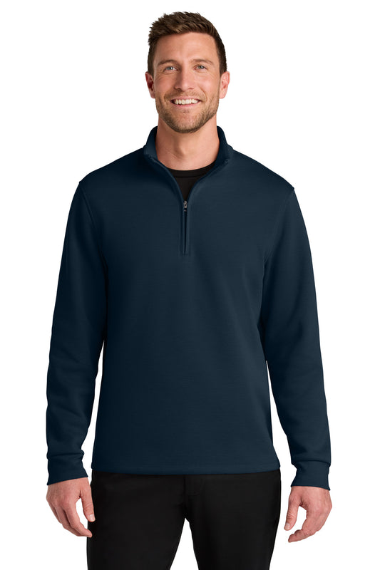 Port Authority Wearever Signature Double Pique 1/4-Zip K210 River Blue Navy