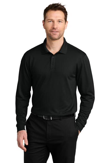 Port Authority Wearever Performance Pique Long Sleeve Polo K240LS Deep Black