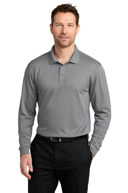 Port Authority Wearever Performance Pique Long Sleeve Polo K240LS Gusty Grey