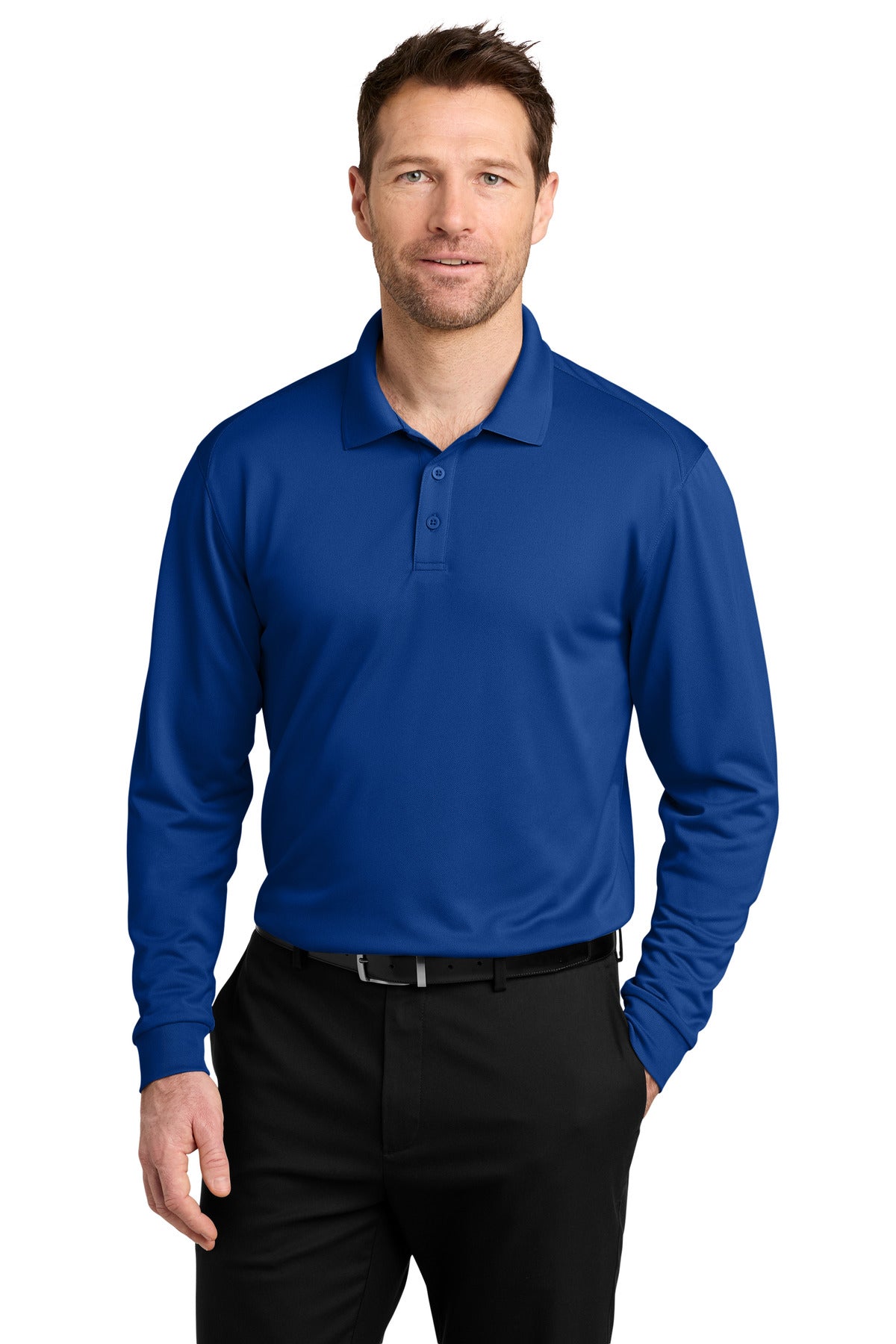 Port Authority Wearever Performance Pique Long Sleeve Polo K240LS True Royal