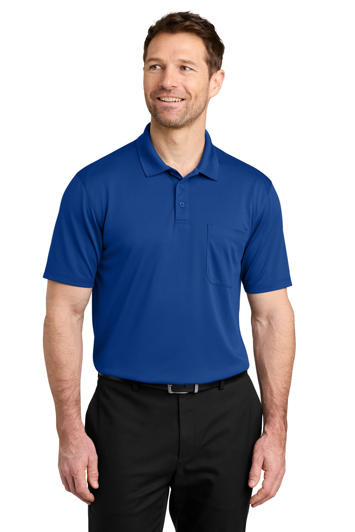 Port Authority Wearever Performance Pique Pocket Polo K240P True Royal