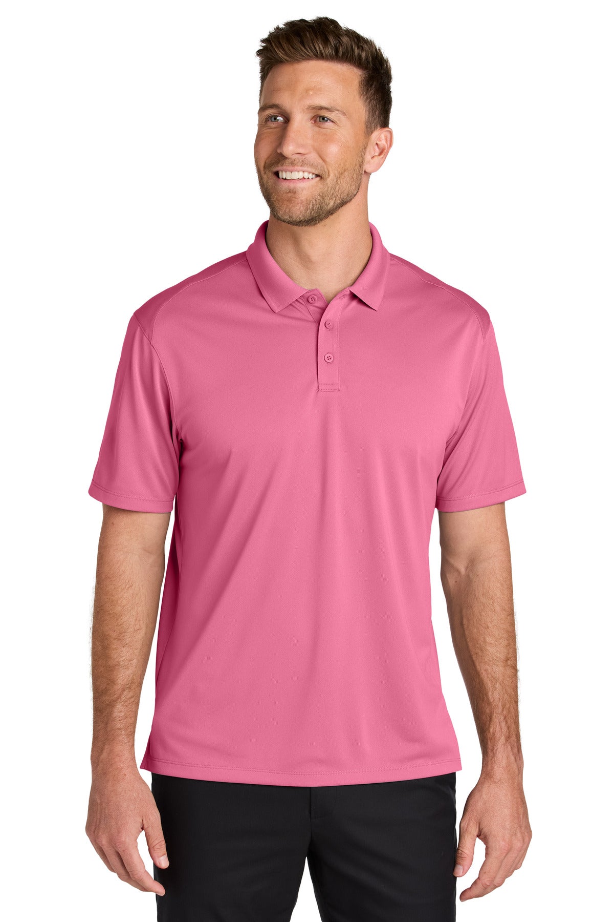 Port Authority Wearever Performance Pique Polo K240 Awareness Pink