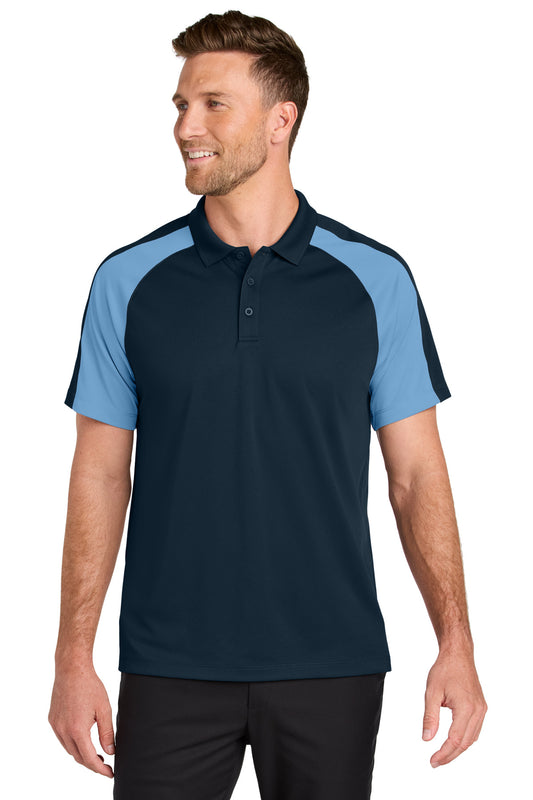 Port Authority Wearever Performance Pique Colorblock Polo K247 River Blue Navy/ Carolina Blue
