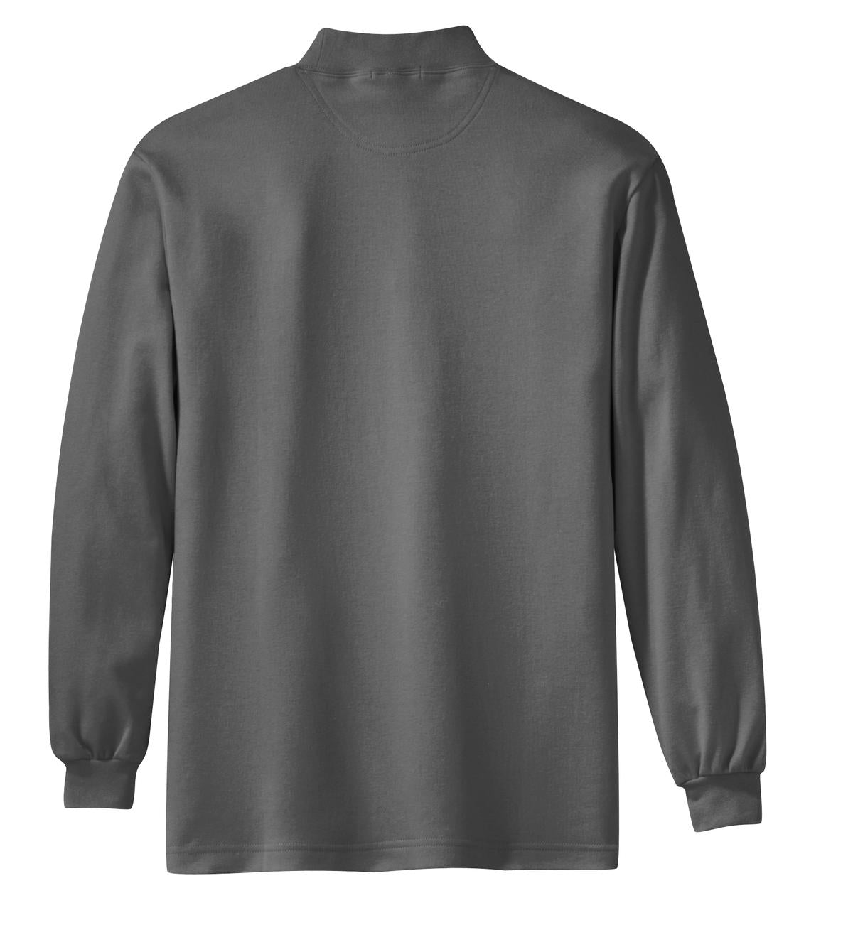 Port Authority Interlock Knit Mock Turtleneck.  K321 Steel Grey