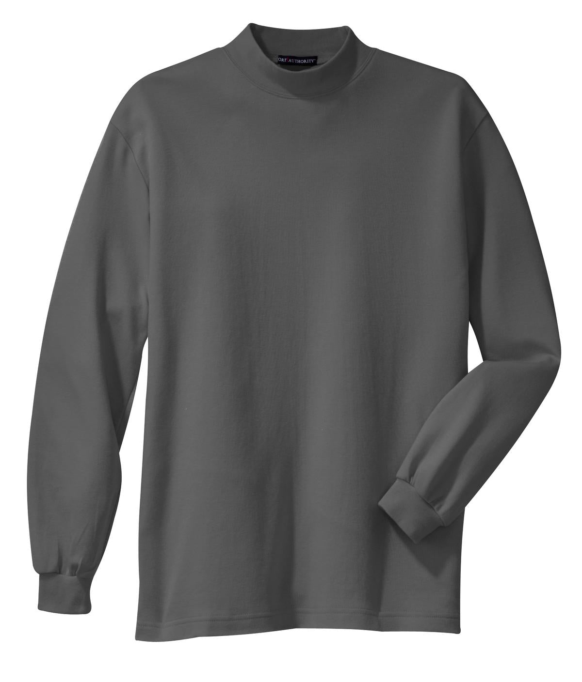 Port Authority Interlock Knit Mock Turtleneck.  K321 Steel Grey