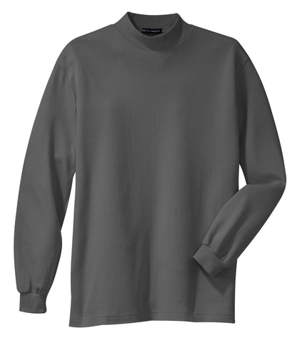 Port Authority Interlock Knit Mock Turtleneck.  K321 Steel Grey