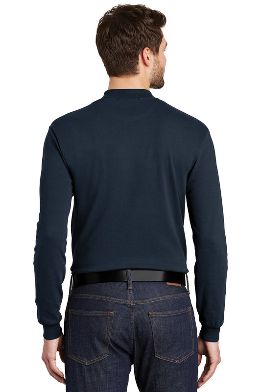 Port Authority Interlock Knit Mock Turtleneck.  K321 Navy