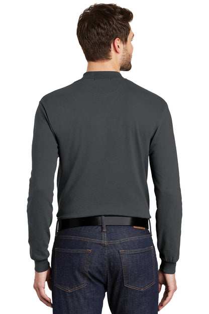 Port Authority Interlock Knit Mock Turtleneck.  K321 Steel Grey
